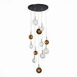 Люстра светодиодная с сферическими стеклянными плафонами Splatter варинант исполнения - 6 | Loft Concept в Красноярске