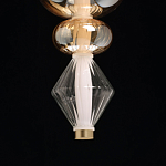 Подвесной светильник с вертикальной композицией из прозрачных и янтарных стеклянных шаров и ромбов Gabriel Scott Luna варинант исполнения - 8 | Loft Concept в Красноярске