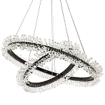 Люстра два кольца с хрустальным декором Rowan Crystal Ring Horizontal Black Chandelier варинант исполнения - 1 | Loft Concept в Красноярске