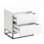 Тумба прикроватная белая с ящиками Strict Lines варинант исполнения - 3 | Loft Concept в Красноярске