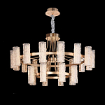 Люстра двухъярусная круглая с текстурными цилиндрическими плафонами Glimpse варинант исполнения - 9 | Loft Concept в Красноярске