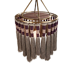 Люстра круглая плетеная с кисточками Walnut Chandelier Tassels Boho Style варинант исполнения - 1 | Loft Concept в Красноярске