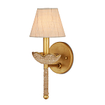 Бра из кованого железа с отделкой плетеной веревкой и сусальным золотом Parisian Style варинант исполнения - 1 | Loft Concept в Красноярске