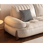 Диван кожаный с каркасом из массива дерева Furniture Medieval варинант исполнения - 3 | Loft Concept в Красноярске