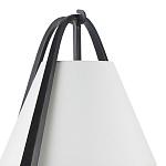 Торшер с черным каркасом и белым тканевым абажуром в форме конуса Stylish Solution варинант исполнения - 2 | Loft Concept в Красноярске