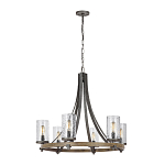 Люстра с цилиндрическим плафонами из толстого волнистого стекла в индустриальном стиле Feiss варинант исполнения - 8 | Loft Concept в Красноярске