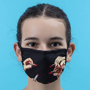 Маска для лица Seletti Facemask Lipstick Black S-M