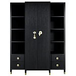 Большой шкаф с витриной Elsa Dreams Black варинант исполнения - 8 | Loft Concept в Красноярске