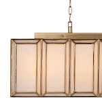 Люстра прямоугольная с каркасом золотого цвета Soft Glow Lamps варинант исполнения - 3 | Loft Concept в Красноярске