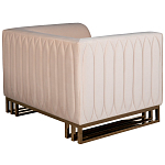 Кресло велюровое бежевое Cubic Silhouette варинант исполнения - 2 | Loft Concept в Красноярске