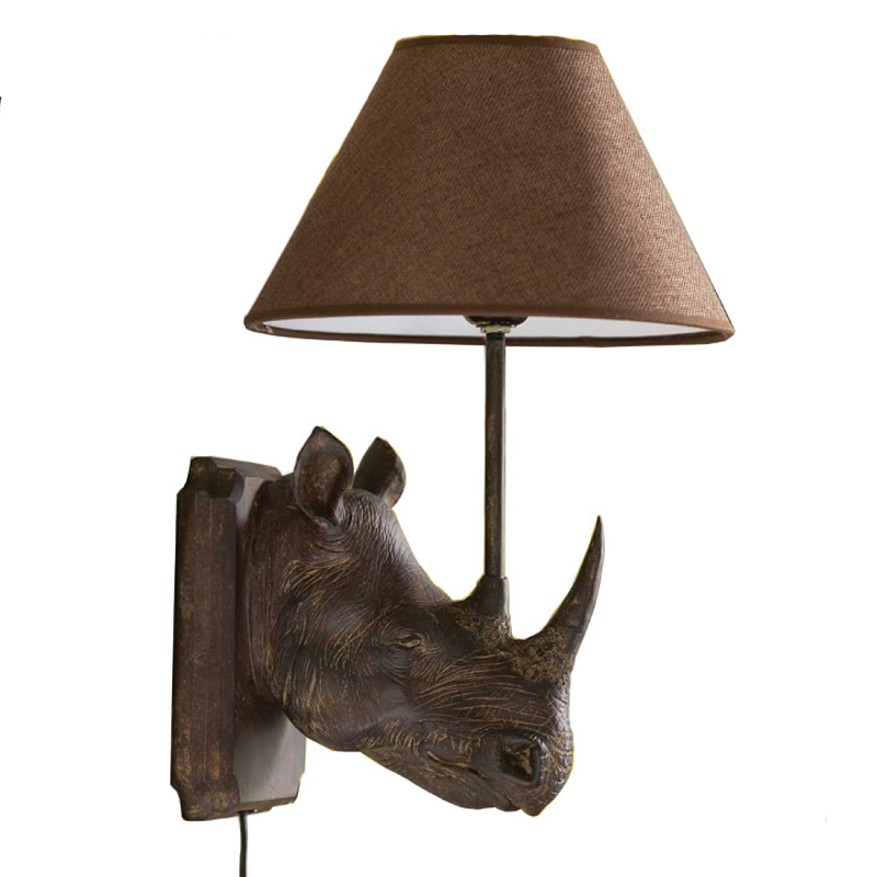 Бра Носорог Rhinoceros Коричневый в Красноярске | Loft Concept 