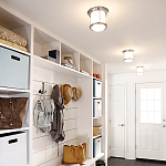 Потолочный светильник для ванных комнат со стеклянным плафоном и одной лампой Hinkley варинант исполнения - 4 | Loft Concept в Красноярске