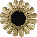 Зеркало круглое настенное в металлической раме Sunny Golden Petals варинант исполнения - 4 | Loft Concept в Красноярске