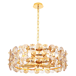 Люстра круглая золотого цвета с круглыми хрустальным элементами Solyria варинант исполнения - 1 | Loft Concept в Красноярске