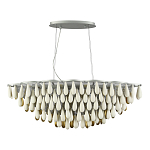 Люстра с подвесками в форме капель на серебристом каркасе Raindrop варинант исполнения - 3 | Loft Concept в Красноярске