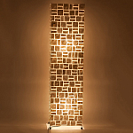 Торшер из перламутра на металлическом каркасе Indonesian Tower варинант исполнения - 4 | Loft Concept в Красноярске