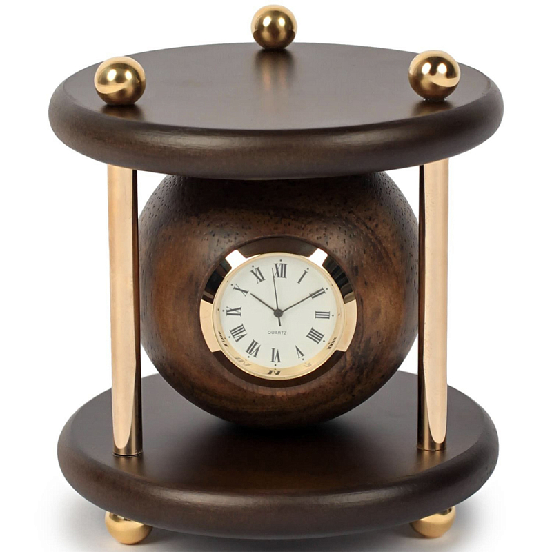 Часы настольные Time Forward Коричневый Золотой Часы настольные Time Forward Коричневый Золотой в Красноярске | Loft Concept