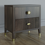 Тумба прикроватная с двумя ящиками Elsa Dreams Walnut варинант исполнения - 1 | Loft Concept в Красноярске