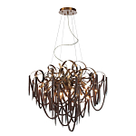 Люстра подвесная с объемной композицией из скрученных лент и металлических цепочек Atlantis Chain варинант исполнения - 2 | Loft Concept в Красноярске