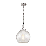 Подвесной светильник с прозрачным стеклянным плафоном в форме шара в современном стиле на цепи Feiss варинант исполнения - 2 | Loft Concept в Красноярске