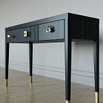 Дизайнерский Письменный стол Elsa Dreams Black с тремя ящиками варинант исполнения - 2 | Loft Concept в Красноярске