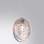 Подвесной светильник с круглым плафоном из рельефного стекла Disc Light варинант исполнения - 3 | Loft Concept в Красноярске