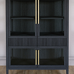 Витрина Primo со стеклянными фасадами и 2 ящиками Черный дуб варинант исполнения - 2 | Loft Concept в Красноярске