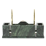 Настольный письменный набор из змеевика с подставкой под календарь Successful Leader варинант исполнения - 3 | Loft Concept в Красноярске