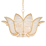 Люстра в форме тюльпана с лепестками из прозрачных стеклянных бусин Hanging Flowers варинант исполнения - 3 | Loft Concept в Красноярске