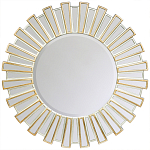 Зеркало круглое с лучами из зеркальных фацетов Silver Facet варинант исполнения - 1 | Loft Concept в Красноярске