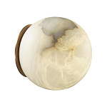 Настенно-потолочный светильник с плафоном в форме шара из алебастра Cryptocrystalline Stone варинант исполнения - 7 | Loft Concept в Красноярске