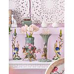 Подсвечник в образе попугая из фарфора с бронзовыми элементами Eden Garden варинант исполнения - 4 | Loft Concept в Красноярске