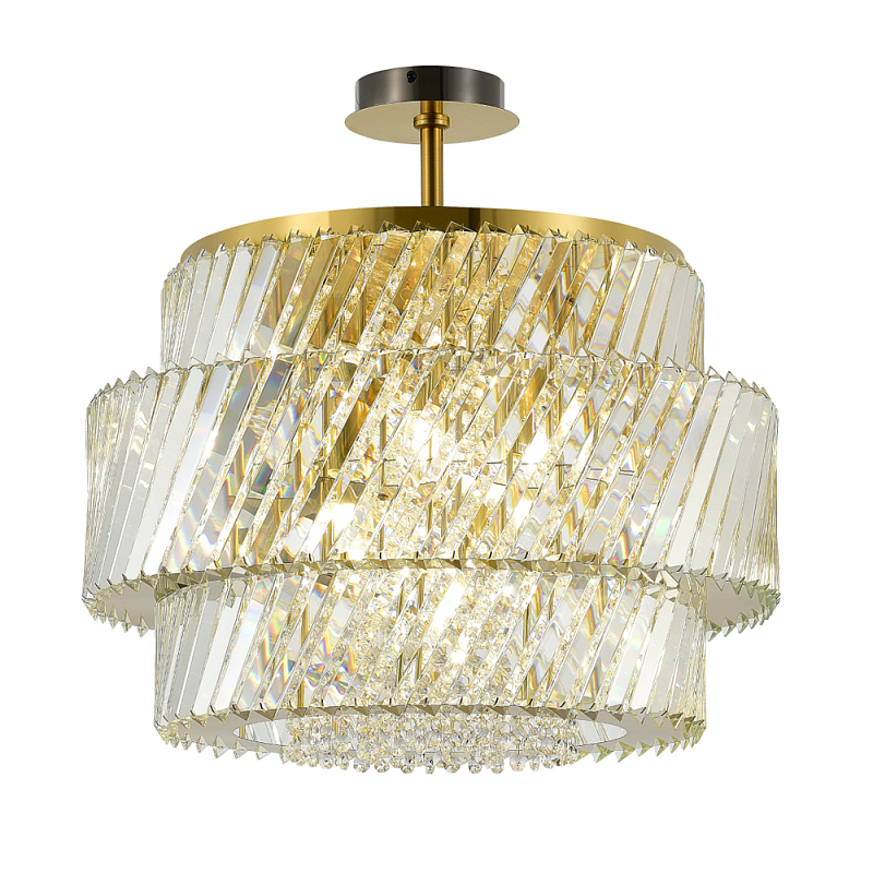 Потолочный светильник в классическом обрамлении Light Connoisseurs Beauty Латунь Прозрачное Стекло в Красноярске | Loft Concept 