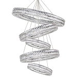 Вертикальная Композиция из круглых Хрустальных светильников Elizabeth Хром варинант исполнения - 1 | Loft Concept в Красноярске