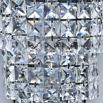 Бра настенное цвета хром с прозрачными квадратными хрустальными подвесками Crystal Regena варинант исполнения - 5 | Loft Concept в Красноярске