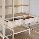 Витрина Primo со стеклянными фасадами и 2 ящиками Светлый дуб варинант исполнения - 4 | Loft Concept в Красноярске