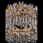 Люстра круглая с декоративными элементами в виде крупных хрустальных цветов Palace Gardens варинант исполнения - 5 | Loft Concept в Красноярске