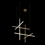 Люстра с 6-ю  пересекающимися цилиндрическими плафонами на тонких тросах Trumpet tube варинант исполнения - 3 | Loft Concept в Красноярске