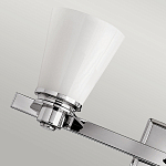 Бра для ванных комнат с белыми стеклянными конусными плафонами Hinkley варинант исполнения - 3 | Loft Concept в Красноярске