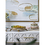 Чаша с цветочным орнаментом на бронзовых ножках Eden Garden варинант исполнения - 2 | Loft Concept в Красноярске