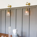 Бра с подвесной лампой на шнуре и ребристым патроном Elstead Lighting варинант исполнения - 2 | Loft Concept в Красноярске