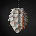 Люстра белая каплевидной формы из цветков лилии White Natural Lines варинант исполнения - 4 | Loft Concept в Красноярске