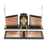 Настольный письменный набор из розового мрамора Marble Accessory варинант исполнения - 1 | Loft Concept в Красноярске