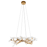 Люстра подвесная с прозрачными стеклянными птичками на ветвях Диаметр 80 см Serip Voa варинант исполнения - 2 | Loft Concept в Красноярске
