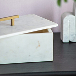 Шкатулка из белого мрамора Save Time варинант исполнения - 5 | Loft Concept в Красноярске