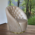 Кресло вращающееся велюровое кремовое Rotation варинант исполнения - 4 | Loft Concept в Красноярске