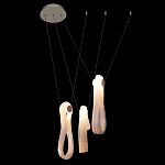 Подвесной светильник белого цвета с 3-мя изогнутыми плафонами Flow Loop варинант исполнения - 5 | Loft Concept в Красноярске