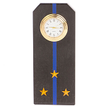 Часы погон подарочные настольные Авиация ВМФ из натурального камня Змеевик Military Clock варинант исполнения - 4 | Loft Concept в Красноярске