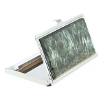 Визитница карманная металлическая с накладкой из натурального камня Серафинит Stone Business Card Holders  варинант исполнения - 2 | Loft Concept в Красноярске