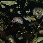 Круглый поднос из эпоксидной смолы с цветами черный Epoxy Resin Flowers Tray Black варинант исполнения - 3 | Loft Concept в Красноярске